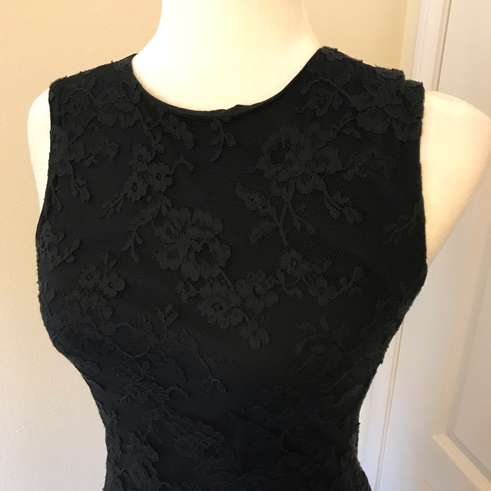 THEORY Black Alessandra Lace Dress size 2 - Picture 3 of 8